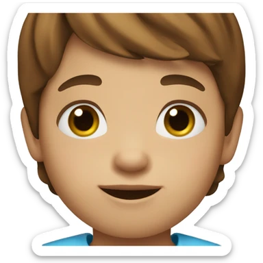 A little boy4year old whit brown hair and light blue shirt sticker