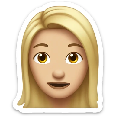 Karen with Karen hair and wrinkly skin sticker