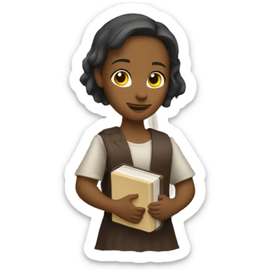 Girl holding a Bible sticker