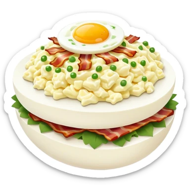 Egg salad with bacon sticker