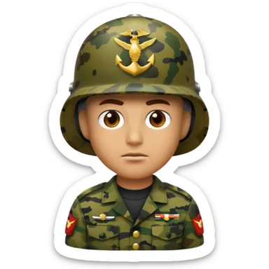 crie emojis de um militar do corpo de fuzileiros navais sticker
