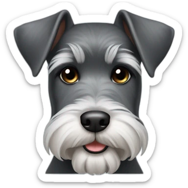 Miniature schnauzer cute face sticker
