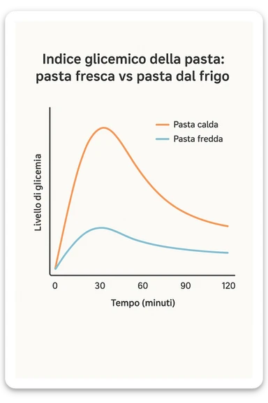 Indice glicemico basso grafico con la pasta che viene da frigo in italiano sticker