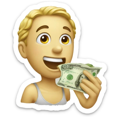eating money sticker
