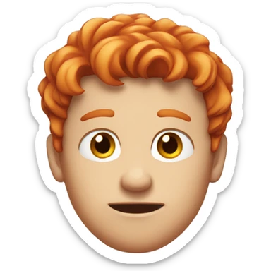 Red head man staring with his fingers all crinkled up sticker