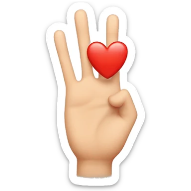 Happy emoji with hand heart sticker