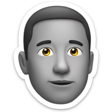 Someone who touches his chin sticker