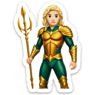aquaman full armor standing sticker