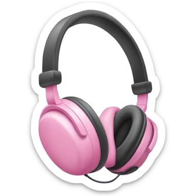 Pink beats headphones  sticker