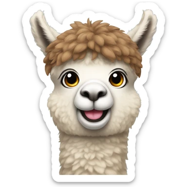 Alpaca with Mouse Ears sticker
