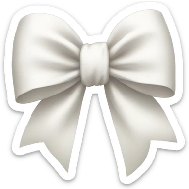 white bow sticker