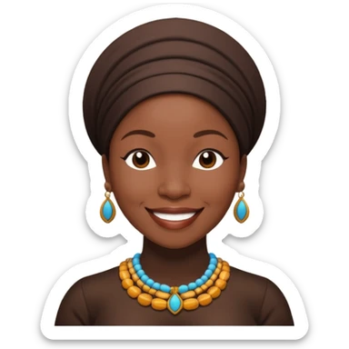 India Arie with dark brown hair sticker