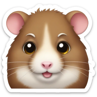 dark brown fat hamster sticker