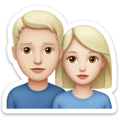 i want two person nicke eatche athore sticker