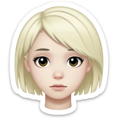 Black Mixed race emo femboy  sticker