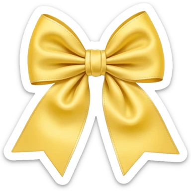 Pastel yellow bow sticker