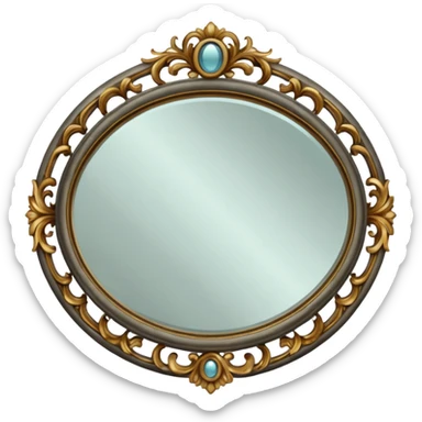 old mirror sticker