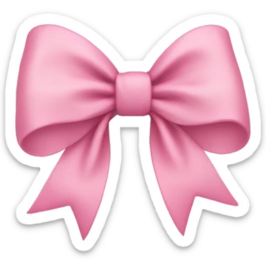 Baby pink bow sticker