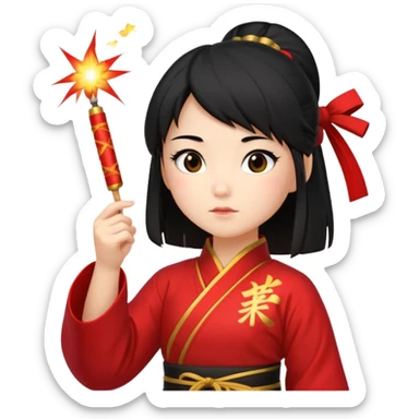 Ninja Girl ,Chines new years  sticker