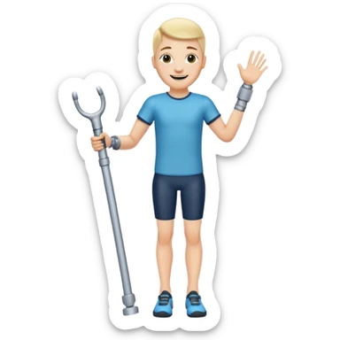 Ich fühle mich fröhlich, weil ich taglich positive Lust habe. Außerdem habe ich gestren Unfall gemacht. Uhhh aber … ich bin stark 💪🏼🦿🦾 sticker