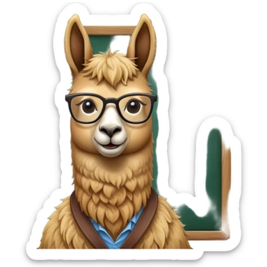 Llama teacher sticker