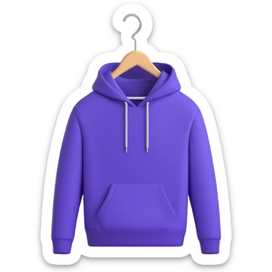fashionable hoodie on a hanger sticker
