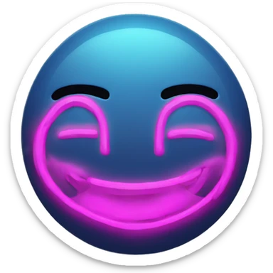 Neon blue and pink color text gg sticker