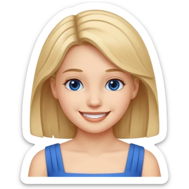 یه دختر با لباس آبی sticker