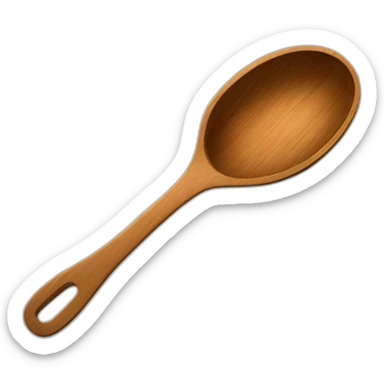 upside down cooking pot bottom wooden spoon sticker