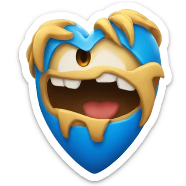 Corazón azul roto sticker