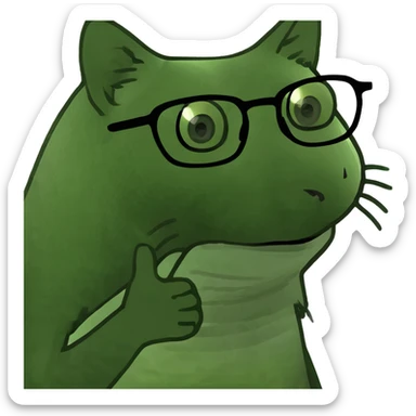 Hello kitty with glasses  sticker