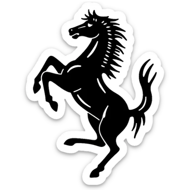 Ferrari logo with prancing horse sticker
