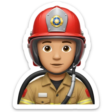 Fireman driving a 2004 Subaru WRX sticker