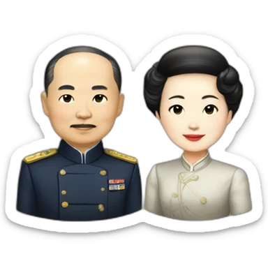 Chiang kai shek and deng xiao ping sticker