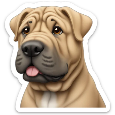 Sharpei gris sticker