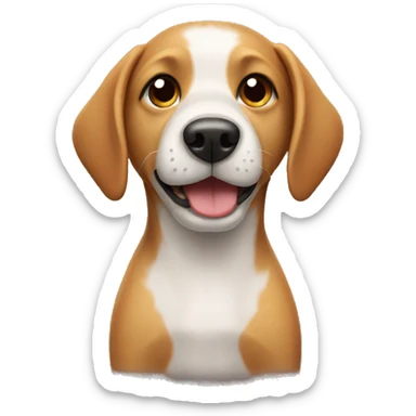 Dog wearing a hoddi sticker