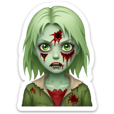 Pretty girl zombi sticker