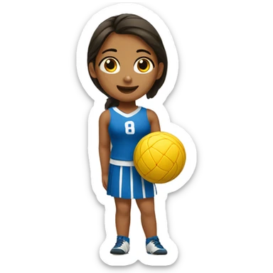 Niña jugando volibol  sticker