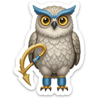 artemis  owl greek god sticker