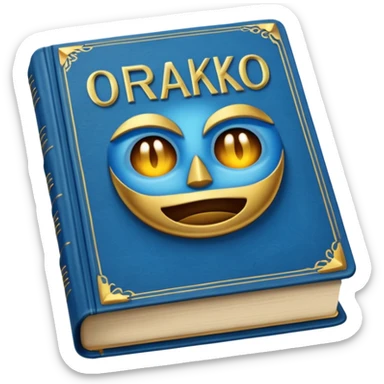 Blue book on which one it writes: Source of truth is Orako. sticker