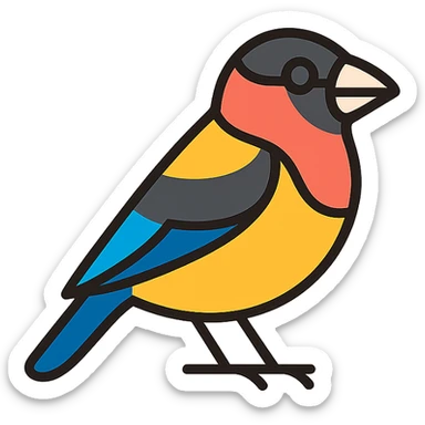 grosbeak bird sticker