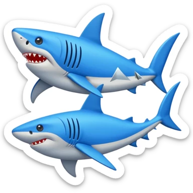 Tiburón con zapatos azules  sticker