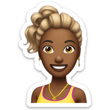 animatrice de zumba sticker