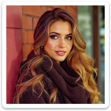 heart emoji with sparkles, professional photography style sticker