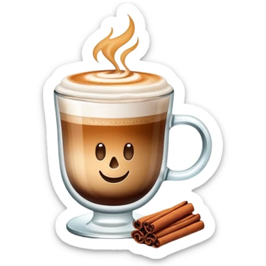 Raf coffee in a glass cup sticker