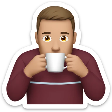 a west ham fan drinking a cup of tea sticker