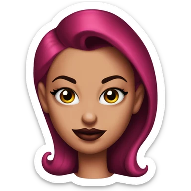 demonia con estilo jessica rabbit sticker