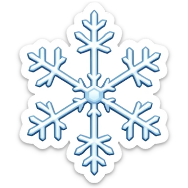 Snow flake sticker