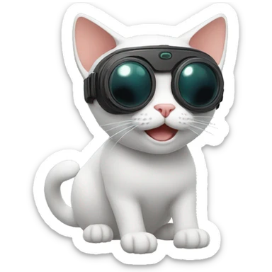 Cat vr sticker
