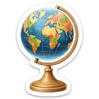 globe on an empty chalkboard sticker